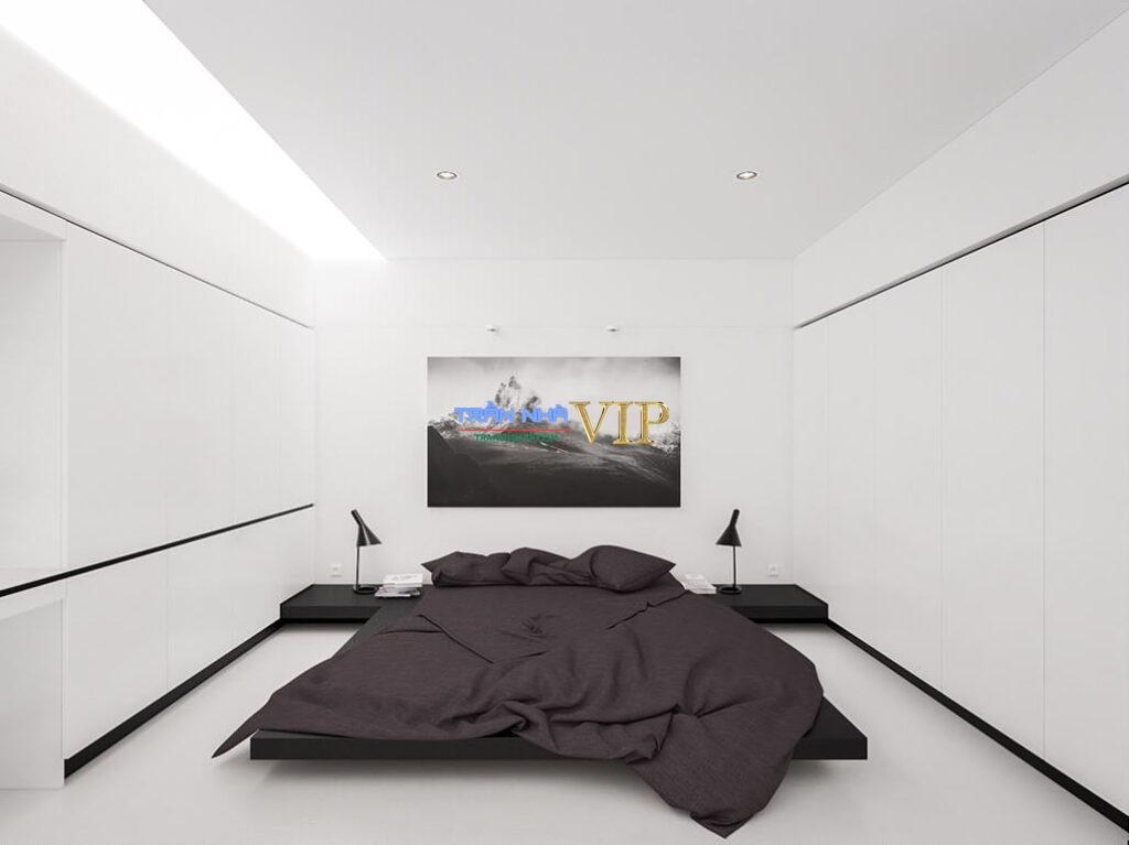 Trần thạch cao phòng ngủ đơn giản 