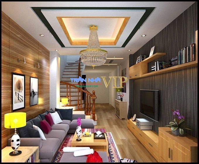 Mẫu trần thạch cao phòng khách đẹp 2021  