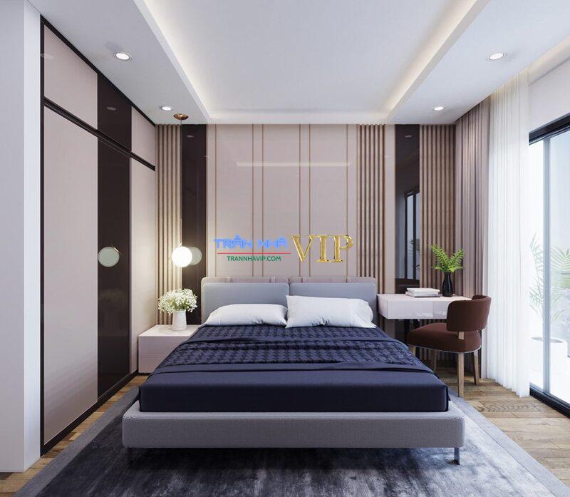 trần thạch cao phòng ngủ đơn giản