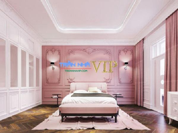 Sơn phòng ngủ màu trắng hồng