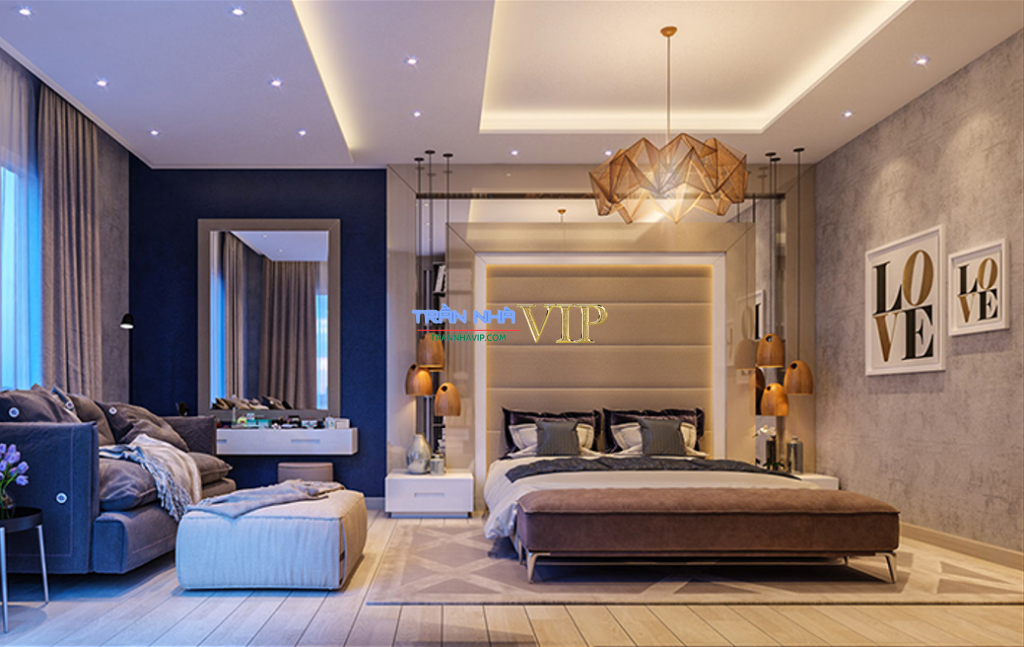 Trần thạch cao phòng ngủ đẹp 2020 - Với xu hướng thiết kế phòng ngủ hiện đại, đơn giản và tiện ích, trần thạch cao phòng ngủ đã được nhiều gia đình lựa chọn trong năm