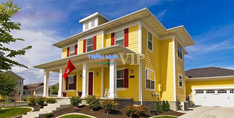 sơn nhà màu vàng chanh